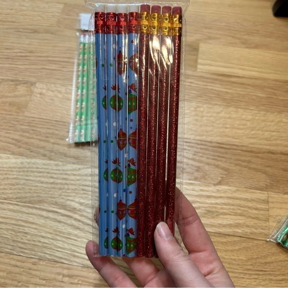 Wood Pencil Bundle 64 in Total NEW Holiday Christmas Class Gift Teacher Stocking